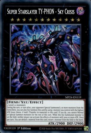 Super Starslayer TY PHON Sky Crisis MP24 EN119 Prismatic Secret Rare 1st Ed Super Starslayer TY PHON Sky Crisis MP24 EN119 Prismatic Secret Rare 1st Ed