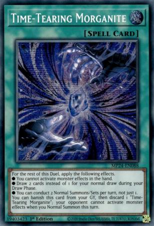 Time Tearing Morganite MP24 EN088 Prismatic Secret Rare 1st Edition Time Tearing Morganite MP24 EN088 Prismatic Secret Rare 1st Edition