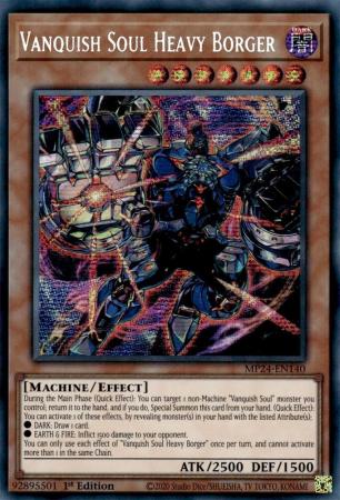 Vanquish Soul Heavy Borger MP24 EN140 Prismatic Secret Rare 1st Edition Mega Tin 2024 Dueling Mirrors Singles Vanquish Soul Heavy Borger MP24 EN140 Prismatic Secret Rare 1st Edition Mega Tin 2024 Dueling Mirrors Singles