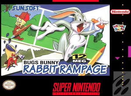 Bugs Bunny in Rabbit Rampage SNES Super Nintendo SNES Bugs Bunny in Rabbit Rampage SNES Super Nintendo SNES