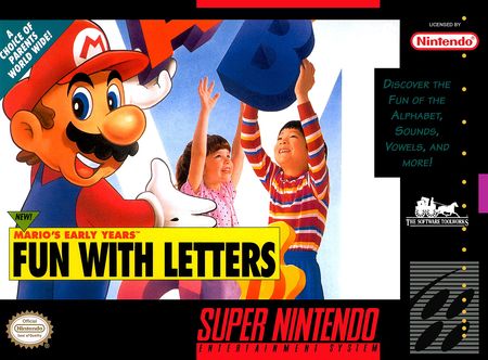 Mario s Early Years Fun With Letters SNES Super Nintendo SNES Mario s Early Years Fun With Letters SNES Super Nintendo SNES