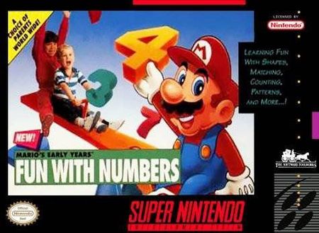 Mario s Early Years Fun With Numbers SNES Super Nintendo SNES Mario s Early Years Fun With Numbers SNES Super Nintendo SNES