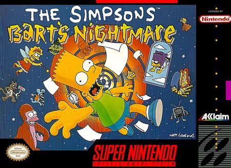 The Simpsons Bart s Nightmare SNES Super Nintendo SNES The Simpsons Bart s Nightmare SNES Super Nintendo SNES