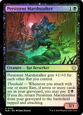 Persistent Marshstalker 104 Foil Bloomburrow Foil Singles Persistent Marshstalker 104 Foil Bloomburrow Foil Singles