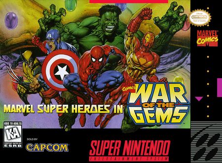 Marvel Super Heroes War of the Gems SNES Super Nintendo SNES Marvel Super Heroes War of the Gems SNES Super Nintendo SNES