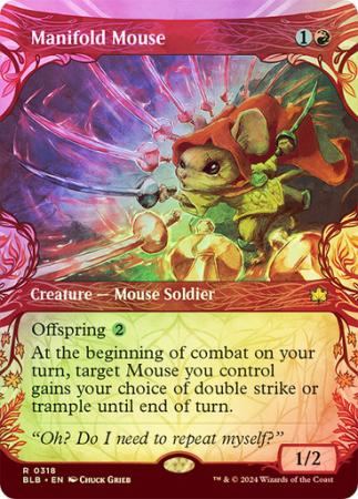 Manifold Mouse 318 Showcase Foil Bloomburrow Collector Booster Foil Singles Manifold Mouse 318 Showcase Foil Bloomburrow Collector Booster Foil Singles