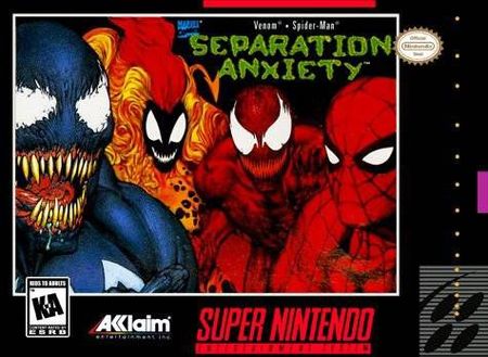 Spider Man Venom Separation Anxiety SNES Super Nintendo SNES Spider Man Venom Separation Anxiety SNES Super Nintendo SNES