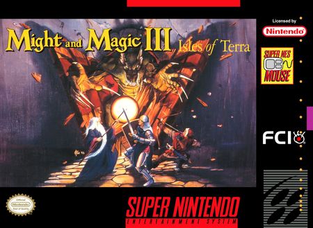 Might and Magic III Isles of Terra SNES Super Nintendo SNES Might and Magic III Isles of Terra SNES Super Nintendo SNES