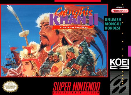 Genghis Khan II Clan of the Grey Wolf SNES Super Nintendo SNES Genghis Khan II Clan of the Grey Wolf SNES Super Nintendo SNES