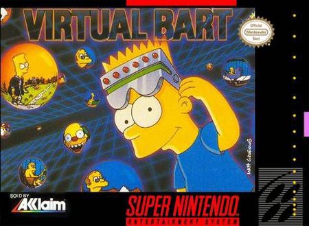 The Simpsons Virtual Bart SNES Super Nintendo SNES The Simpsons Virtual Bart SNES Super Nintendo SNES