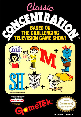 Classic Concentration NES Nintendo Entertainment System NES Classic Concentration NES Nintendo Entertainment System NES