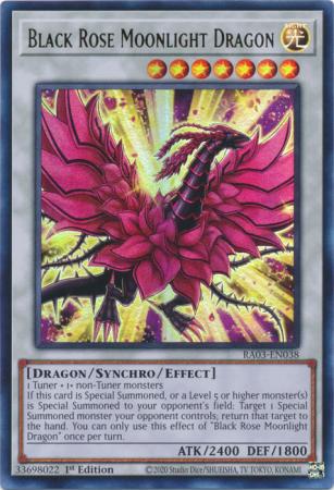 Black Rose Moonlight Dragon RA03 EN038 Ultra Rare 1st Edition Black Rose Moonlight Dragon RA03 EN038 Ultra Rare 1st Edition
