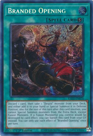Branded Opening RA03 EN070 Secret Rare 1st Edition Branded Opening RA03 EN070 Secret Rare 1st Edition