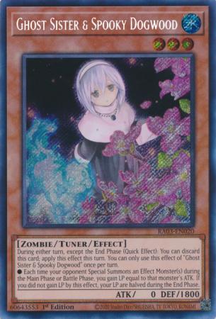 Ghost Sister & Spooky Dogwood (Alt Art) - RA03-EN020 - Secret Rare 1st  Edition