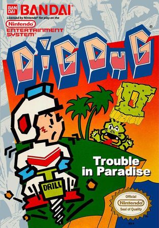Dig Dug 2 Trouble in Paradise NES Nintendo Entertainment System NES Dig Dug 2 Trouble in Paradise NES Nintendo Entertainment System NES