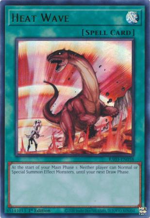 Heat Wave RA03 EN058 Ultra Rare 1st Edition Heat Wave RA03 EN058 Ultra Rare 1st Edition
