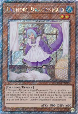 Laundry Dragonmaid RA03 EN021 Platinum Secret Rare 1st Edition Quarter Century Bonanza 1st Edition Singles Laundry Dragonmaid RA03 EN021 Platinum Secret Rare 1st Edition Quarter Century Bonanza 1st Edition Singles