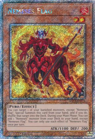 Nemeses Flag RA03 EN024 Platinum Secret Rare 1st Edition Quarter Century Bonanza 1st Edition Singles Nemeses Flag RA03 EN024 Platinum Secret Rare 1st Edition Quarter Century Bonanza 1st Edition Singles