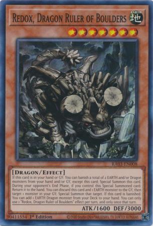 Redox Dragon Ruler of Boulders RA03 EN008 Super Rare 1st Edition Redox Dragon Ruler of Boulders RA03 EN008 Super Rare 1st Edition