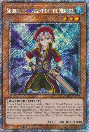 Shurit Strategist of the Nekroz RA03 EN259 Platinum Secret Rare 1st Edition Quarter Century Bonanza 1st Edition Singles Shurit Strategist of the Nekroz RA03 EN259 Platinum Secret Rare 1st Edition Quarter Century Bonanza 1st Edition Singles
