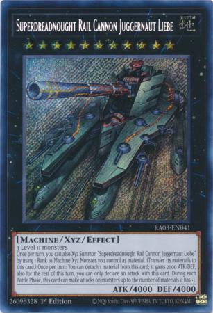 Superdreadnought Liebe RA03 EN041 Secret Rare 1st Edition Superdreadnought Liebe RA03 EN041 Secret Rare 1st Edition