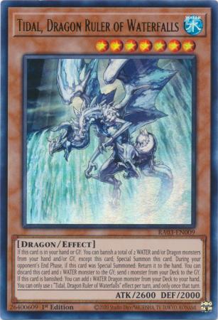 Tidal Dragon Ruler of Waterfalls RA03 EN009 Ultra Rare 1st Edition Tidal Dragon Ruler of Waterfalls RA03 EN009 Ultra Rare 1st Edition