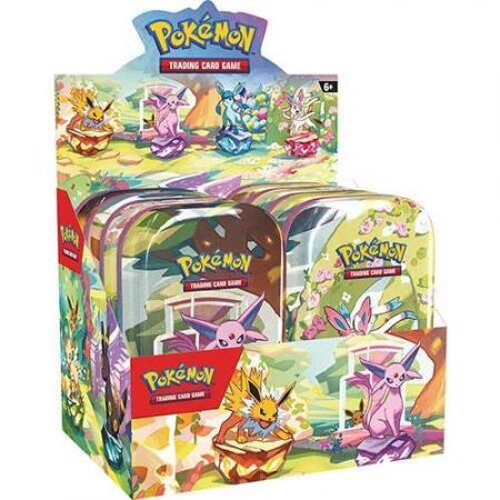 Scarlet Violet Prismatic Evolutions Mini Tin Display Scarlet Violet Prismatic Evolutions Sealed Product Scarlet Violet Prismatic Evolutions Mini Tin Display Scarlet Violet Prismatic Evolutions Sealed Product