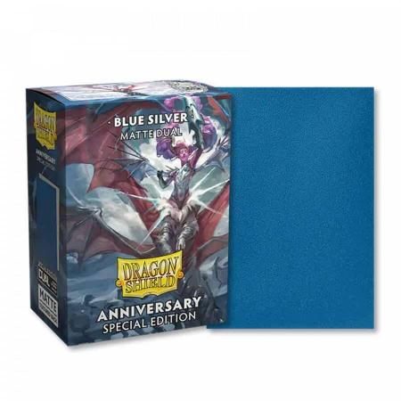 Dragon Shield Special Anniversary Blue Silver 100ct Standard Size Sleeves AT 15064 Dragon Shield Special Anniversary Blue Silver 100ct Standard Size Sleeves AT 15064