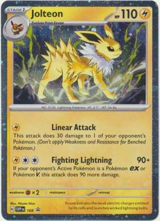 Jolteon SVP169 Cosmos Holo Promo Pokemon Scarlet Violet Promos Jolteon SVP169 Cosmos Holo Promo Pokemon Scarlet Violet Promos