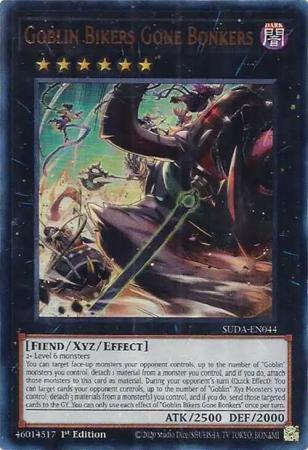 Goblin Bikers Gone Bonkers SUDA EN044 Ultra Rare 1st Edition Supreme Darkness 1st Edition Singles Goblin Bikers Gone Bonkers SUDA EN044 Ultra Rare 1st Edition Supreme Darkness 1st Edition Singles