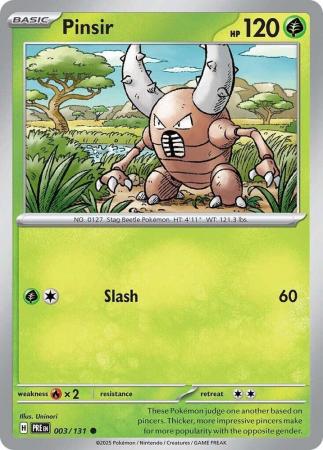 Pinsir 003 131 Common Scarlet Violet Prismatic Evolutions Singles Pinsir 003 131 Common Scarlet Violet Prismatic Evolutions Singles