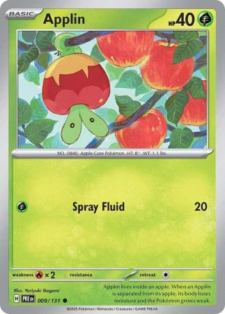 Applin 009 131 Common Scarlet Violet Prismatic Evolutions Singles Applin 009 131 Common Scarlet Violet Prismatic Evolutions Singles