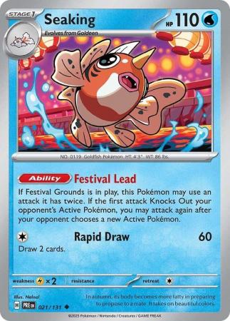 Seaking 021 131 Uncommon Scarlet Violet Prismatic Evolutions Singles Seaking 021 131 Uncommon Scarlet Violet Prismatic Evolutions Singles