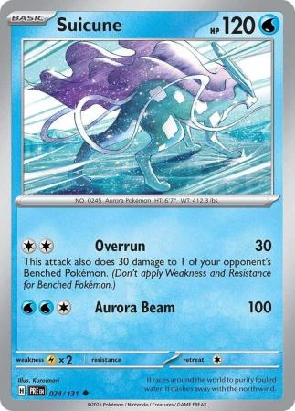 Suicune 024 131 Uncommon Scarlet Violet Prismatic Evolutions Singles Suicune 024 131 Uncommon Scarlet Violet Prismatic Evolutions Singles