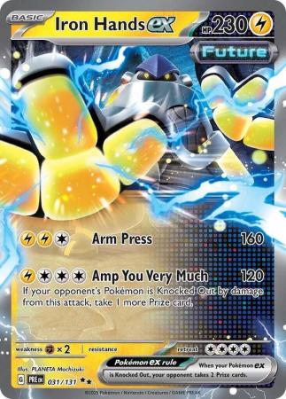 Iron Hands ex 031 131 Ultra Rare Scarlet Violet Prismatic Evolutions Singles Iron Hands ex 031 131 Ultra Rare Scarlet Violet Prismatic Evolutions Singles
