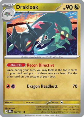 Drakloak 072 131 Common Scarlet Violet Prismatic Evolutions Singles Drakloak 072 131 Common Scarlet Violet Prismatic Evolutions Singles