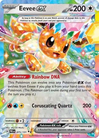 Eevee ex 075 131 Ultra Rare Scarlet Violet Prismatic Evolutions Singles Eevee ex 075 131 Ultra Rare Scarlet Violet Prismatic Evolutions Singles