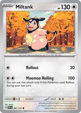 Miltank 081 131 Common Scarlet Violet Prismatic Evolutions Singles Miltank 081 131 Common Scarlet Violet Prismatic Evolutions Singles