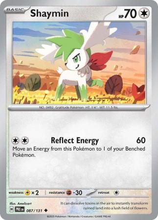 Shaymin 087 131 Uncommon Scarlet Violet Prismatic Evolutions Singles Shaymin 087 131 Uncommon Scarlet Violet Prismatic Evolutions Singles