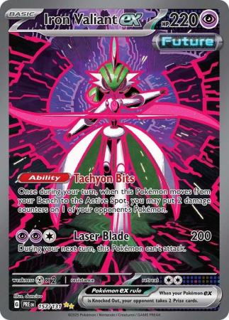 Iron Valiant ex 157 131 Special Illustration Rare Scarlet Violet Prismatic Evolutions Singles Iron Valiant ex 157 131 Special Illustration Rare Scarlet Violet Prismatic Evolutions Singles