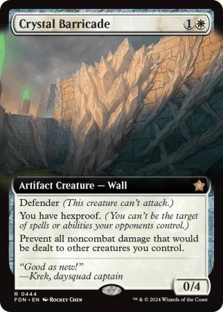 Crystal Barricade Extended Art 0444 Magic The Gathering Foundations Singles Crystal Barricade Extended Art 0444 Magic The Gathering Foundations Singles