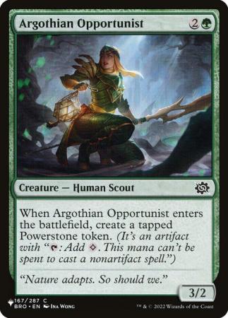 Argothian Opportunist 167 The List Singles