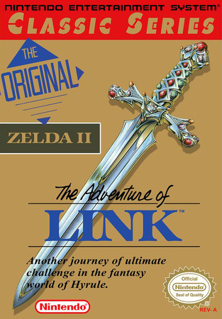 Zelda II The Adventure of Link Grey NES Nintendo Entertainment System NES Zelda II The Adventure of Link Grey NES Nintendo Entertainment System NES