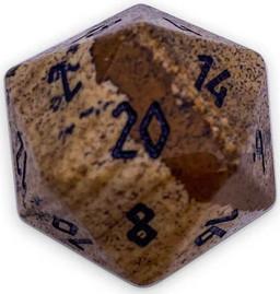 Picture Jasper Boulder 30mm Gemstone Dice Norse Foundry Individual Dice Picture Jasper Boulder 30mm Gemstone Dice Norse Foundry Individual Dice