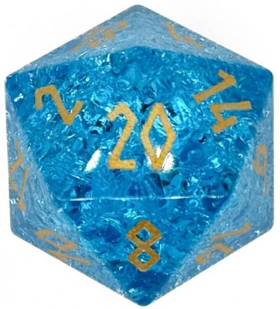 Shattered Zircon Aquamarine Glass Boulder 30mm Glass Dice Norse Foundry Individual Dice Shattered Zircon Aquamarine Glass Boulder 30mm Glass Dice Norse Foundry Individual Dice