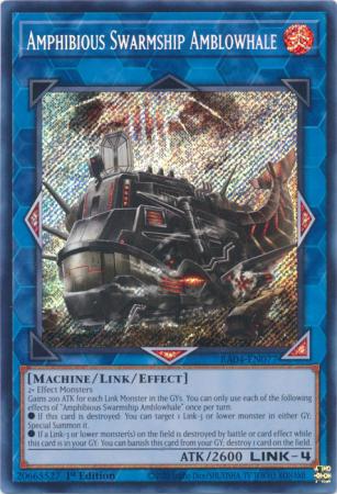Amphibious Swarmship Amblowhale RA04 EN077 Secret Rare 1st Edition Amphibious Swarmship Amblowhale RA04 EN077 Secret Rare 1st Edition