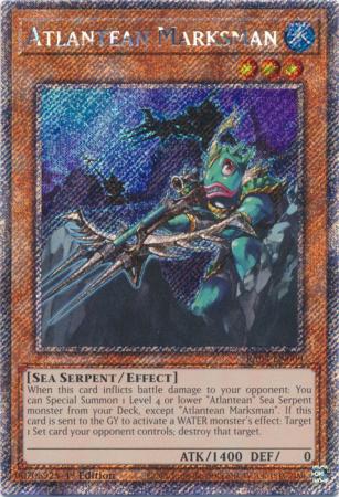 Atlantean Marksman RA04 EN009 Platinum Secret Rare 1st Edition Quarter Century Stampede 1st Edition Singles Atlantean Marksman RA04 EN009 Platinum Secret Rare 1st Edition Quarter Century Stampede 1st Edition Singles