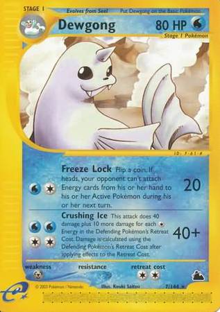 Dewgong 7 144 Rare Dewgong 7 144 Rare