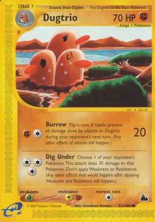 Dugtrio 52 144 Common Skyridge Singles Dugtrio 52 144 Common Skyridge Singles