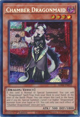 Chamber Dragonmaid RA04 EN032 Secret Rare 1st Edition Chamber Dragonmaid RA04 EN032 Secret Rare 1st Edition
